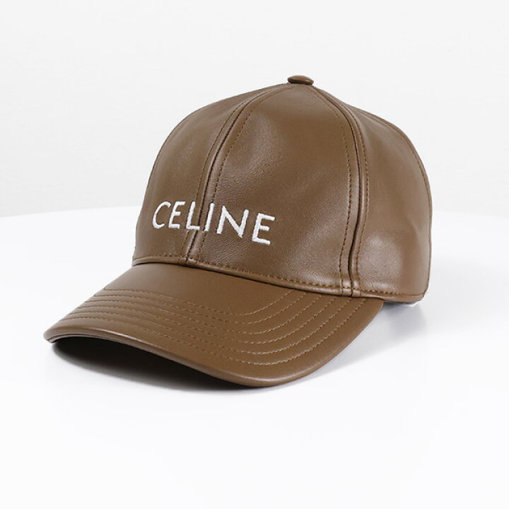楽天市場】CELINE セリーヌ LOGO LEATHER BASEBALL CAP ベースボール 