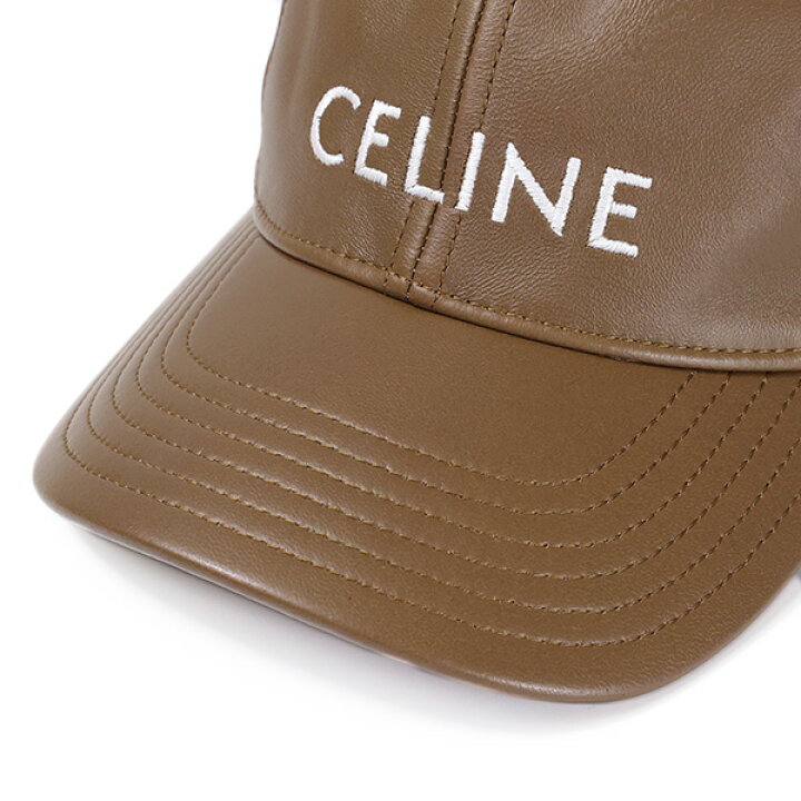 楽天市場】CELINE セリーヌ LOGO LEATHER BASEBALL CAP ベースボール