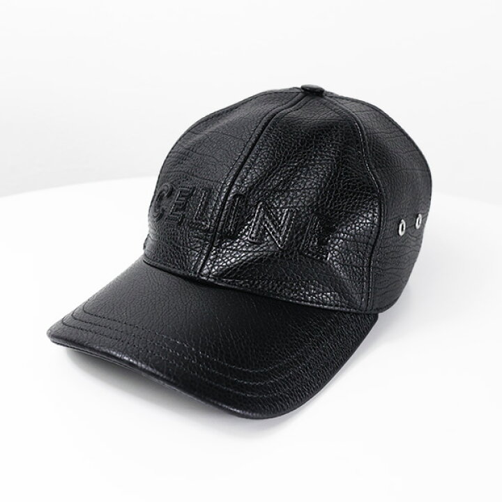 楽天市場】CELINE セリーヌ Logo Leather Baseball Cap カーフスキン  