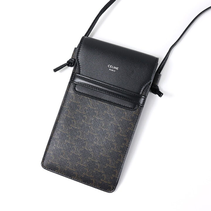 楽天市場】CELINE セリーヌ Phone Pouch フラップ付きモバイルポーチ 