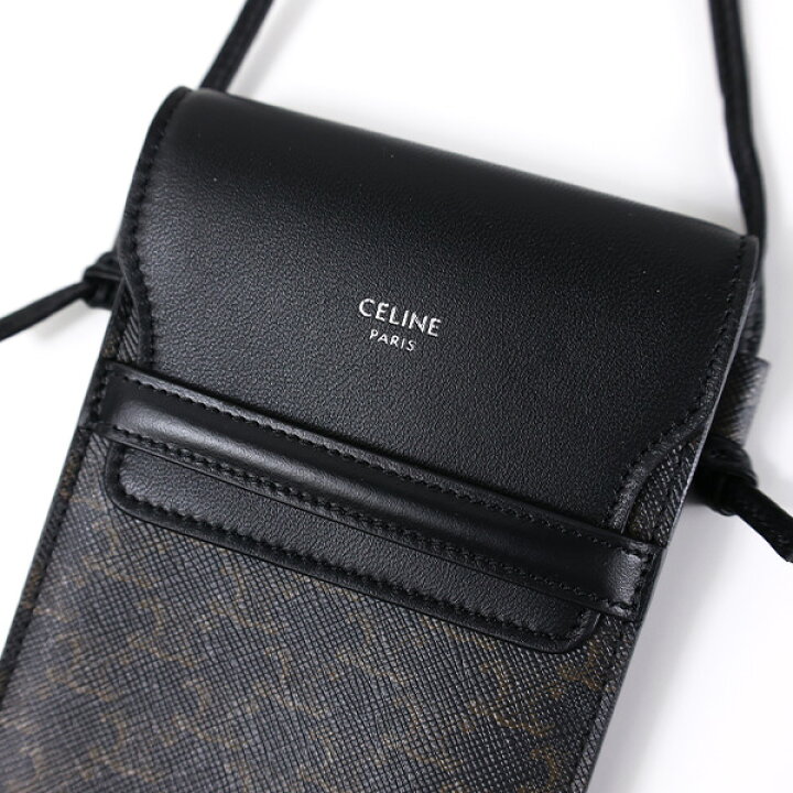 楽天市場】CELINE セリーヌ Phone Pouch フラップ付きモバイルポーチ 