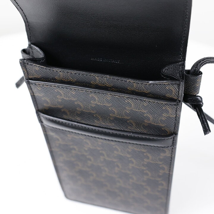 楽天市場】CELINE セリーヌ Phone Pouch フラップ付きモバイルポーチ 