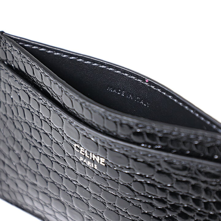 楽天市場】CELINE セリーヌ Crocodile Embossed Card Holder カード 