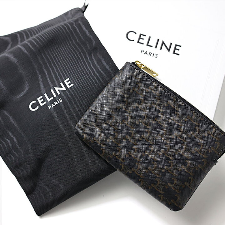 楽天市場】CELINE セリーヌ Triomphe Canvas Coin Card Pouch コイン 