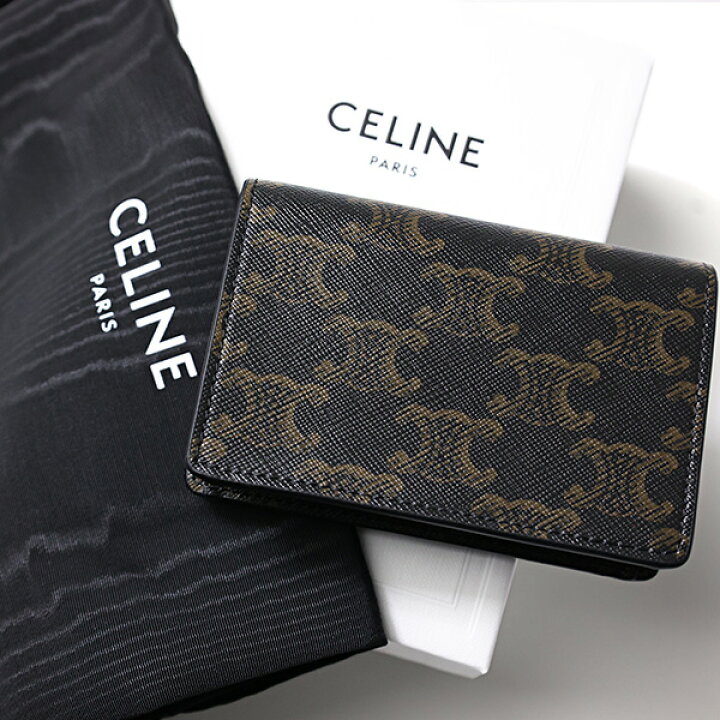 楽天市場】CELINE セリーヌ Triomphe Canvas Business Card Holder  