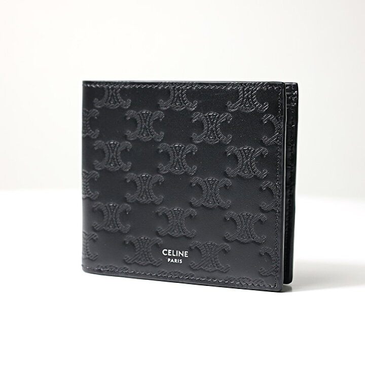 楽天市場】CELINE セリーヌ Triomphe Embossed Bi-Fold Wallet 二 