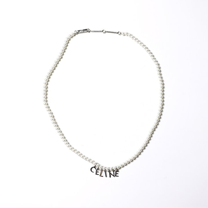 楽天市場】CELINE セリーヌ Grass Pearl Monochroms Necklace  