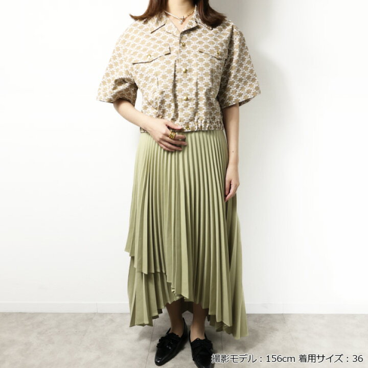 楽天市場】CELINE セリーヌ Triomphe Cropped Shirts クロップドシャツ  