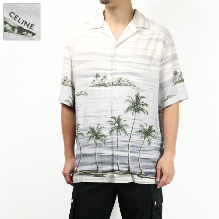 楽天市場】CELINE セリーヌ Hawaiian Shirts ハワイアンシャツ 