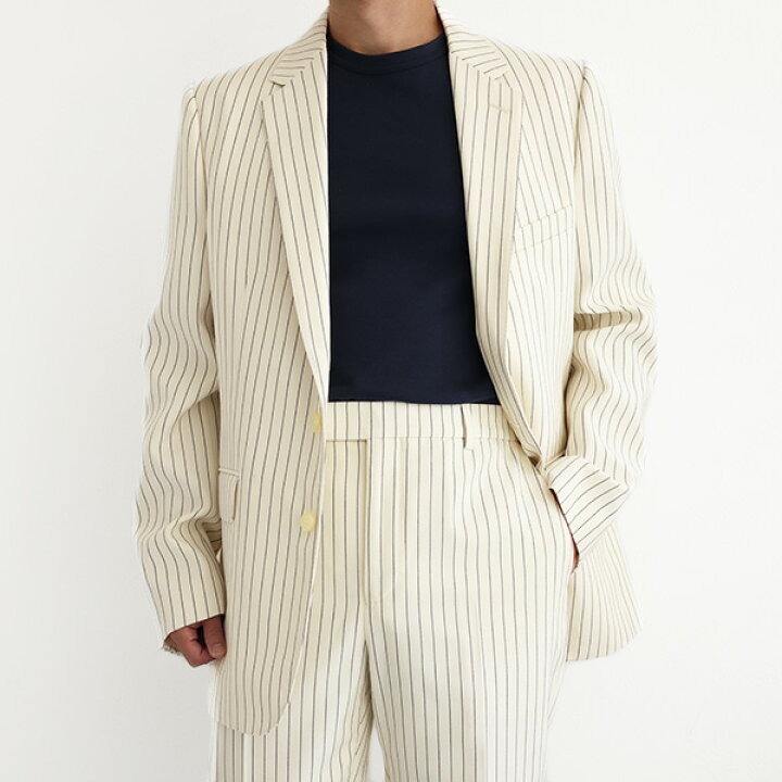 楽天市場】CELINE セリーヌ Striped Wool Classic Jacket ストライプ  