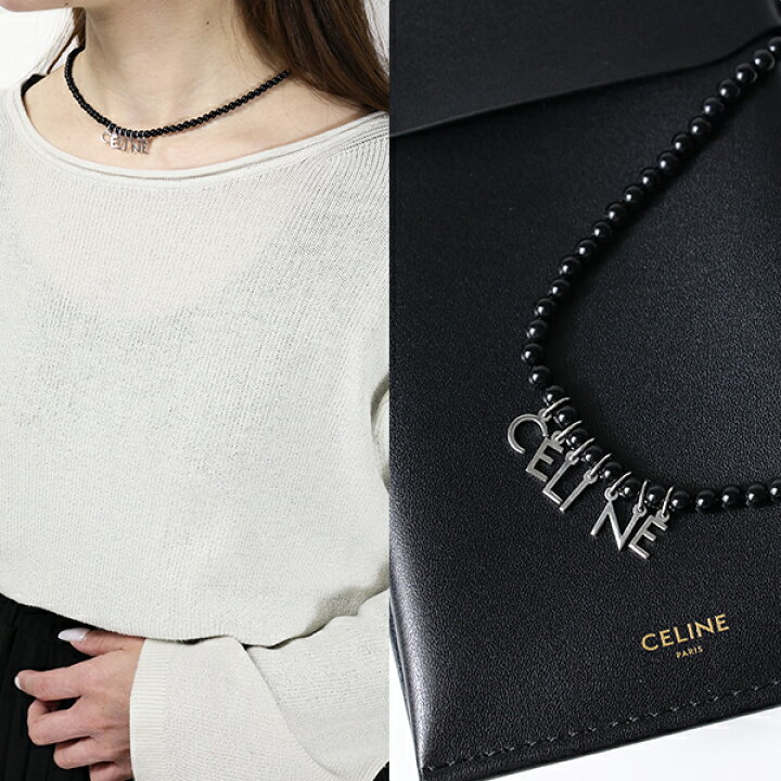 楽天市場】CELINE セリーヌ ネックレス Celine Monochrom Beads 