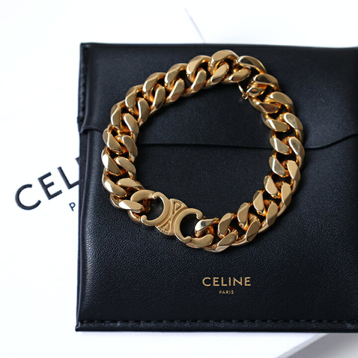 楽天市場】CELINE セリーヌ ブレスレット Gourmette Triomphe Bracelet 
