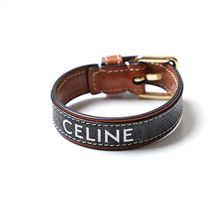 楽天市場】CELINE セリーヌ ブレスレット Triomphe Leather Bracelet 
