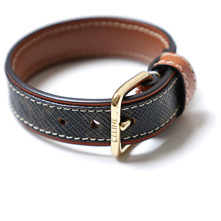 楽天市場】CELINE セリーヌ ブレスレット Triomphe Leather Bracelet 