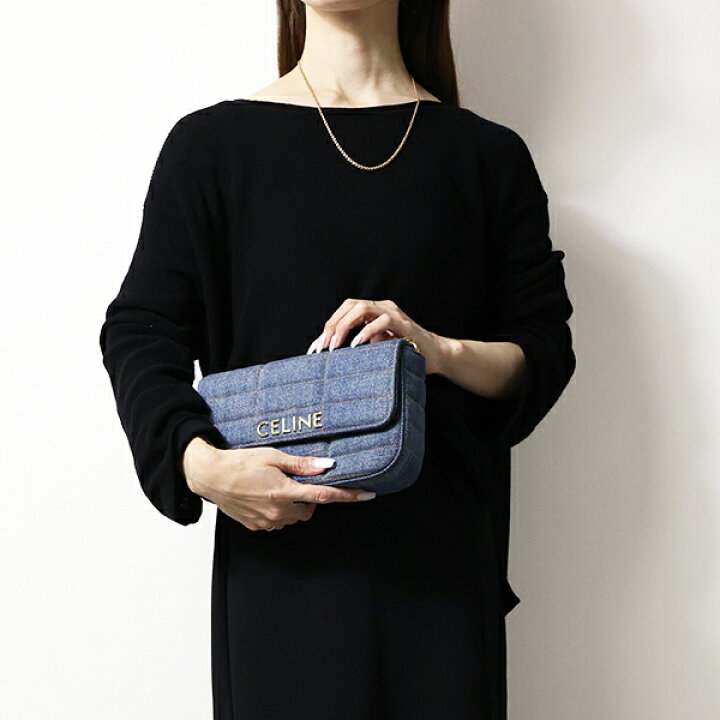 楽天市場】CELINE セリーヌ ショルダーバッグ Celine Logo Denim Chain 