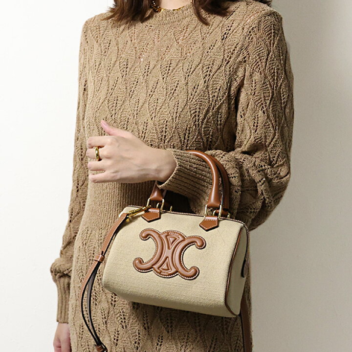 楽天市場】CELINE セリーヌ ハンドバッグ Cuir Small Boston Triomphe 