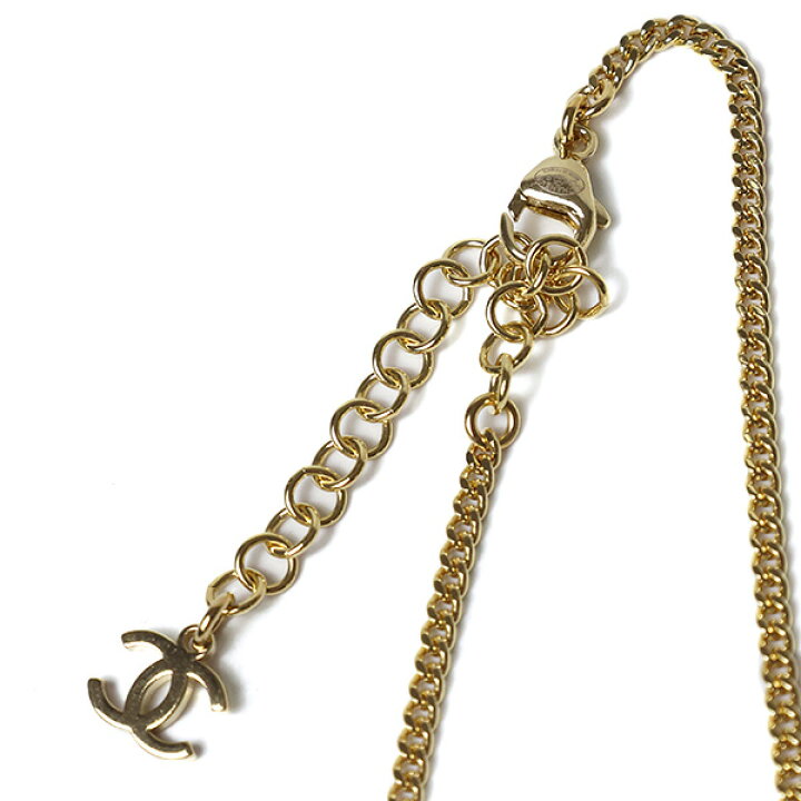 楽天市場】CHANEL シャネル CHANEL Logo Rhinestone Necklace 