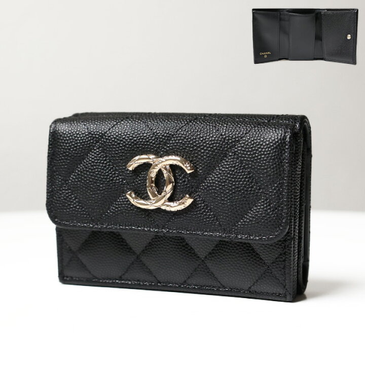 楽天市場】CHANEL シャネル CC Small Flap Wallet 三つ折り財布 