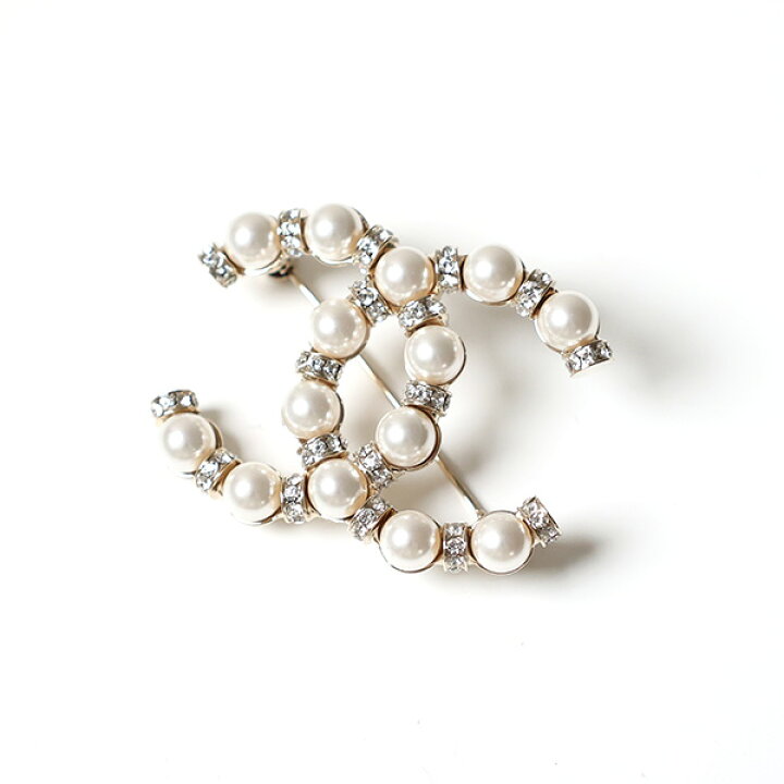 楽天市場】CHANEL シャネル Pearl CC Brooch ブローチ アクセサリー  