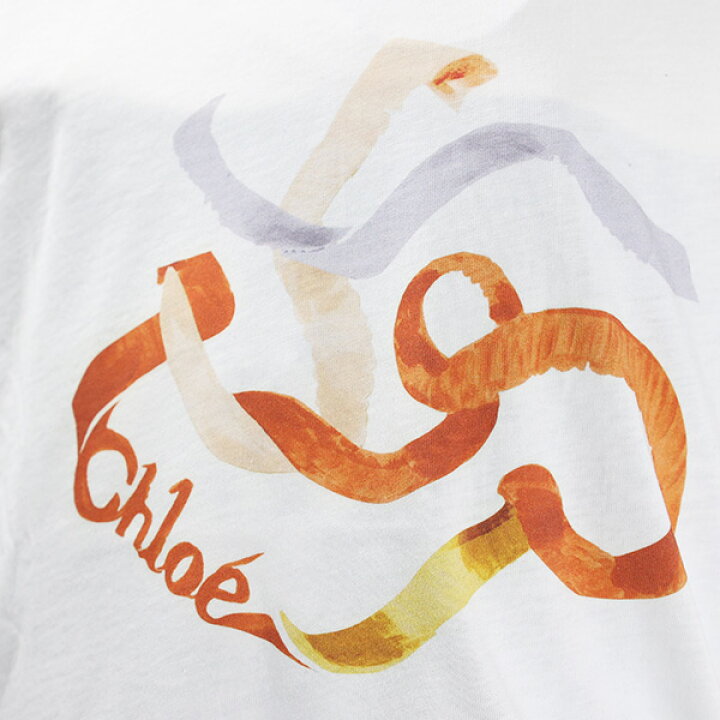 楽天市場】Chloe クロエ Cropped T-Shirts Tシャツ 半袖 ロゴ クルー  