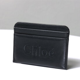 4/30迄！Instagramフォロワーさん限定クーポン発行中！Chloe クロエ CHLOE SENSE Card Case カードケース カードホルダー パスケース 定期入れ 名刺入れ ロゴ刺繍 レザー 本革 レディース CHC23SP868I10