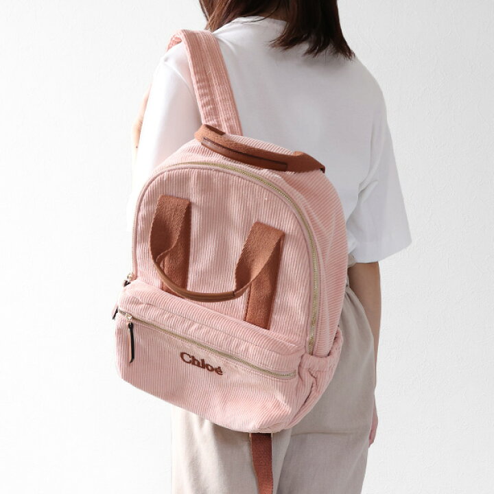 楽天市場】Chloe クロエ Corduroy Logo Backpack バックパック  
