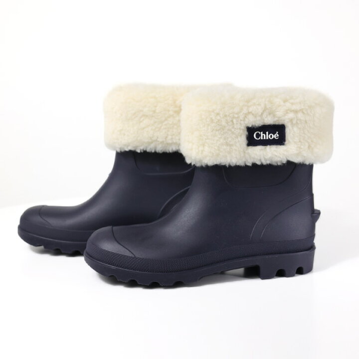 楽天市場】Chloe クロエ Logo Fur Rain Boots レインブーツ ロゴ 