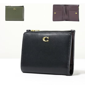 COACH コーチ Bi-Fold Wallet 二つ折り財布 折りたたみ財布 小銭入れあり レザー 本革 ロゴ レディース C8435 B4ARY B4BK