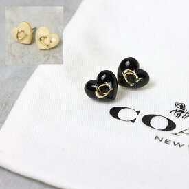 Coach コーチ Resin Heart Stud Earrings 37422706 ピアス スタッドピアス アクセサリー ハート Cロゴ 真鍮 レディース