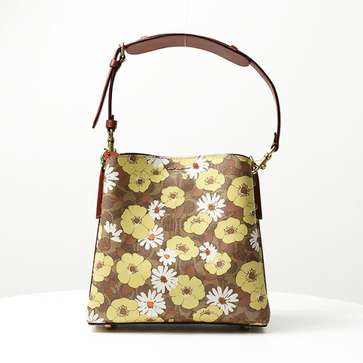 楽天市場】Coach コーチ Floral Print Willow Backet Bag C9722 