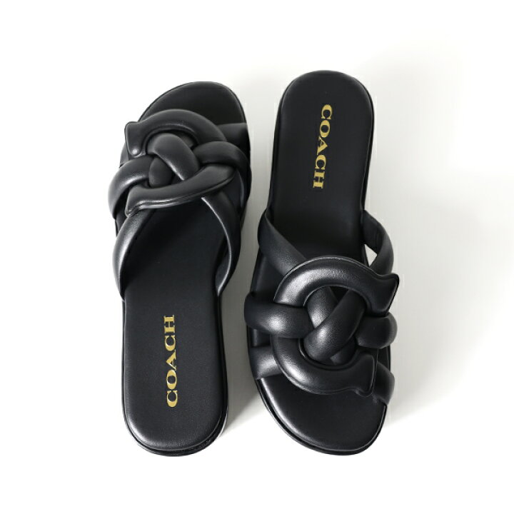 楽天市場】Coach コーチ サンダル Everette Leather Sandals 