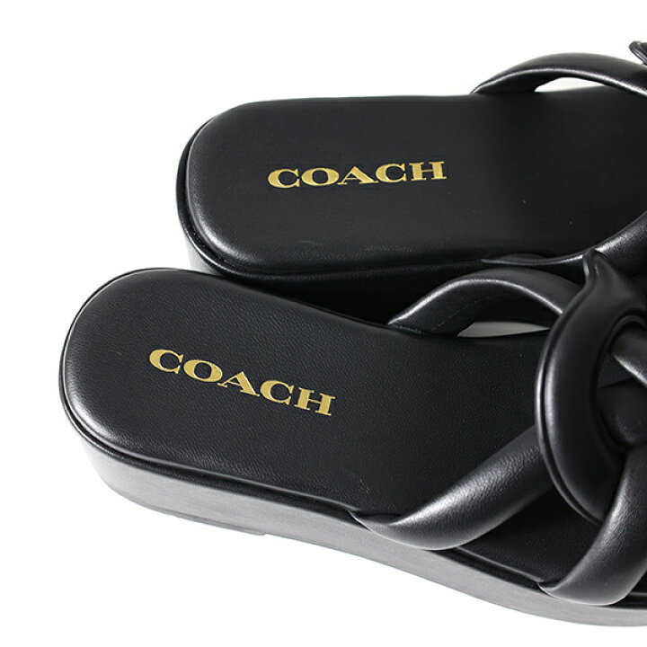 楽天市場】Coach コーチ サンダル Everette Leather Sandals 
