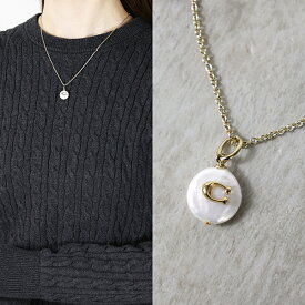 Coach コーチ ネックレス C Pearl Short Pendant 37440611 レディース コインパール ペンダント Cロゴ アクセサリー LaG Onlinestore