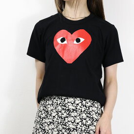 COMME des GARCONS コムデギャルソン Play Logo T-Shirts Tシャツ 半袖 ロゴ レッドハート プレイコムデギャルソン レディース AZT111