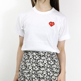 COMME des GARCONS コムデギャルソン Play Logo T-Shirts Tシャツ 半袖 ロゴ レッドハート プレイコムデギャルソン レディース AZT321