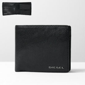 【5/31迄！SNSフォロワーさん限定 5％OFFクーポン発行中】DIESEL ディーゼル BI-Fold Wallet X03925 PR271 T8013 財布 二つ折り財布 レザー ロゴ メンズ