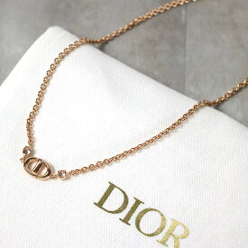 【3月31迄！タイムセール価格！】Dior ディオール CD NAVY NECKLACE ネックレス アクセサリー CDシグネチャー ロゴ メタル クリスタル レディース N1823CDNCY D12P