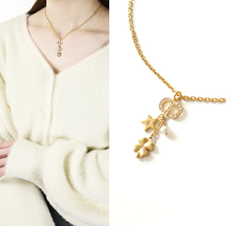 楽天市場】Dior ディオール ネックレス Petit CD Lucky Charms 
