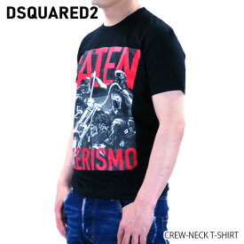 【3月31迄！タイムセール価格！】DSQUARED2 ディースクエアード Tシャツ CREW NECK T SHIRT クルーネック Tシャツ ロゴ 半袖 メンズ［S74GD0650S22427/G］