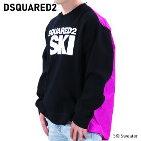 DSQUARED2 ディースクエアード SKI Sweater トレーナー プルオーバー スウェット クルーネック 長袖 ロゴ メンズ［S71GU0256］