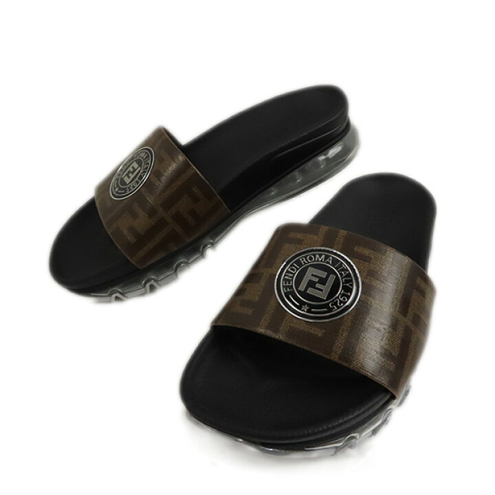 楽天市場】FENDI フェンディ FF Logo Slider Slippers 7X1233 A7MP 