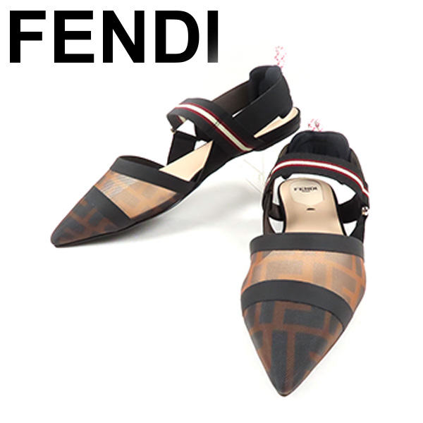 楽天市場】FENDI フェンディ Colibri Leather Ballet Flats 8R6709