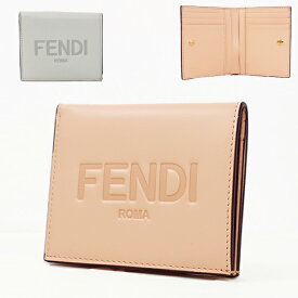 【5/31迄！SNSフォロワーさん限定 5％OFFクーポン発行中】FENDI フェンディ BI-FOLD WALLET スモール財布 二つ折り財布 折りたたみ財布 ミニウォレット レザー 無地 本革 ロゴ レディース 8M0468 AAYZ F14N1