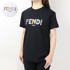 【5/31迄！SNSフォロワーさん限定 5％OFFクーポン発行中】FENDI フェンディ Logo T-SHIRT ロゴT Tシャツ 半袖 クルーネック コットン ロゴプリント キッズ 女の子 大人も可 JUI130 7AJ