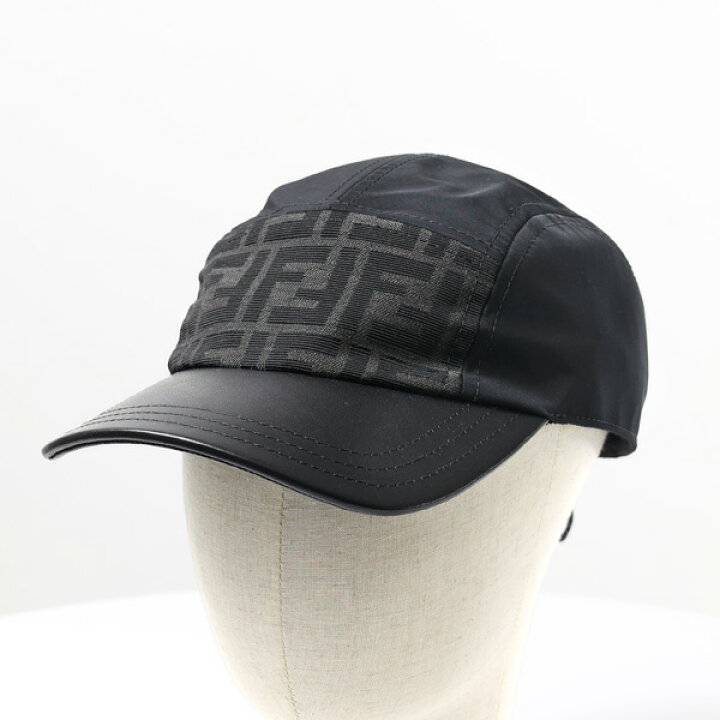 楽天市場】FENDI フェンディ Black Nylon Baseball Cap ベースボール  