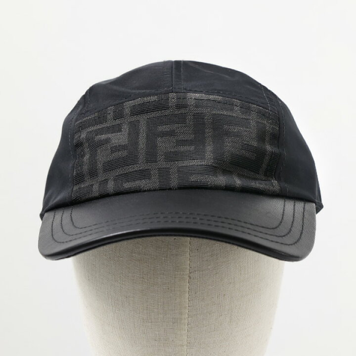 楽天市場】FENDI フェンディ Black Nylon Baseball Cap ベースボール 
