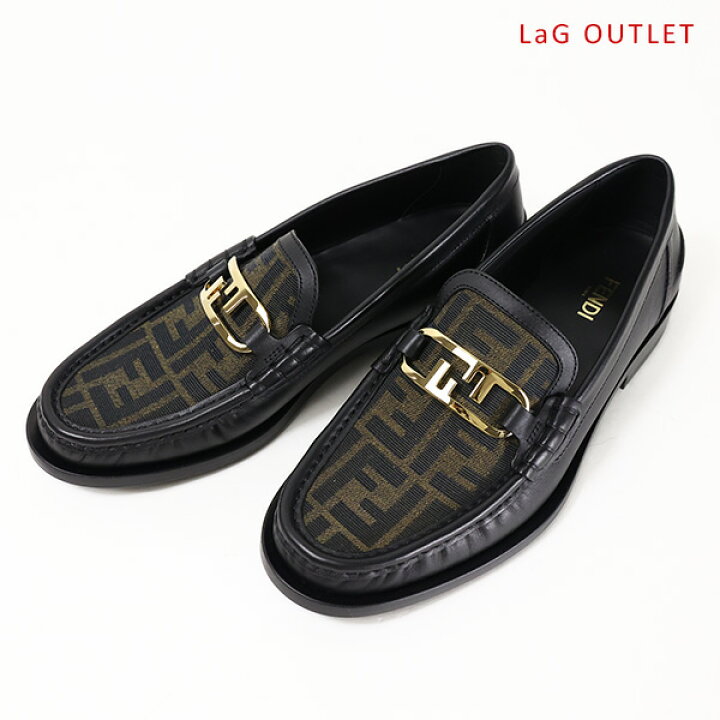 楽天市場】FENDI フェンディ FF Jacquard Fabric O Look Loafer オー  