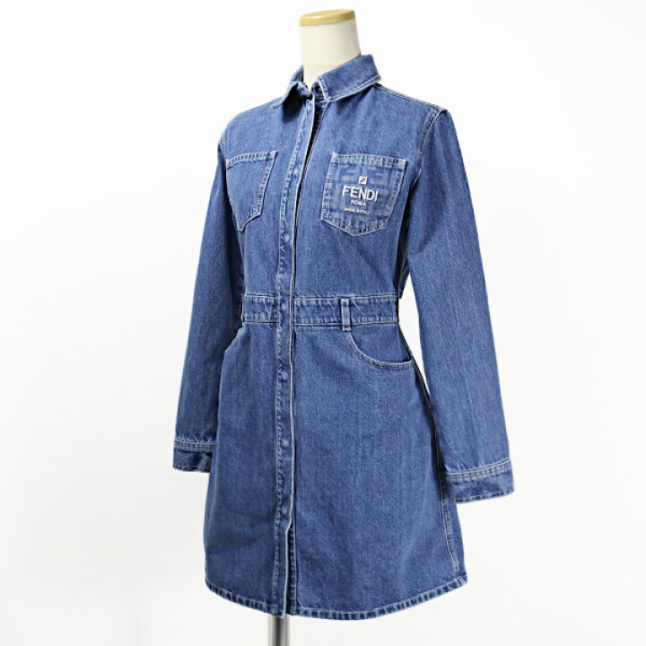 楽天市場】FENDI フェンディ FENDI KIDSLOGO DENIM ONEPIECE  