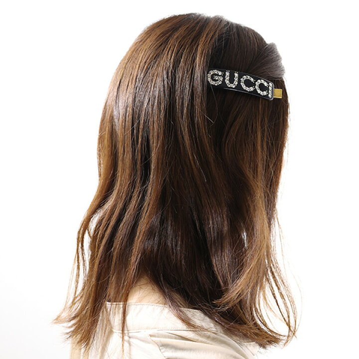 楽天市場】GUCCI グッチ Cyrstal GUCCI Hair Clip クリスタル シングル 