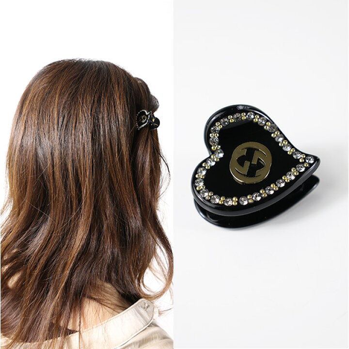 楽天市場】GUCCI グッチ Interlocking G Heart Small Hair Clip  